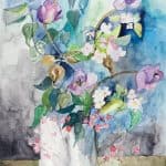 BLUMENSTRAUSS (Aquarell auf Papier, 50 x 42)