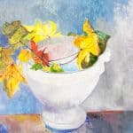 HERBSTBLÄTTER (Öl auf Papier, 68 x 48)