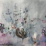 BLUMENGESPINST (Tempera auf Papier, 60 x 86)
