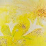 WEISSE LILIEN (Tempera / Tusche auf Papier, 80 x 60)