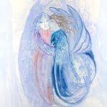 HIMMLISCHE BEGEGNUNG (Tempera auf Leinwand, 100 x 80)