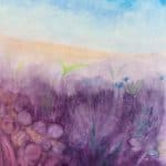 PURPUR IM LICHT 2 (Tempera auf Papier, 82 x 57)