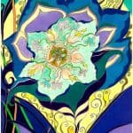 NORDISCHE BLUME 3 (Tempera auf Papier, 42 x 30)